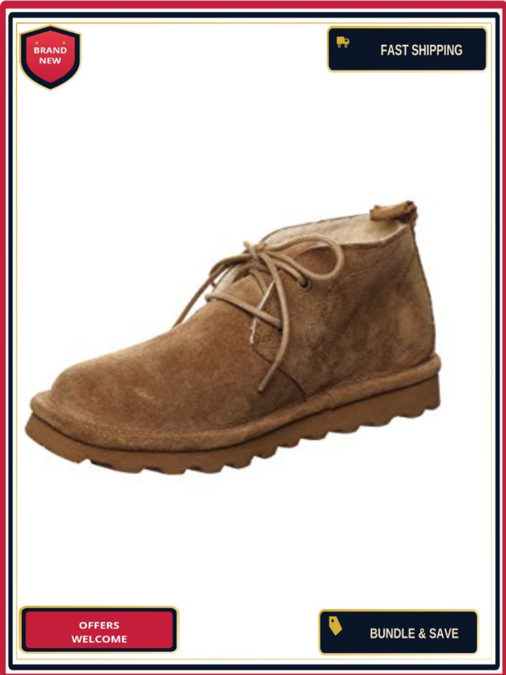 8 Women's Leather Chukka Booties Winter Warm Wool Blend Ankle Boot